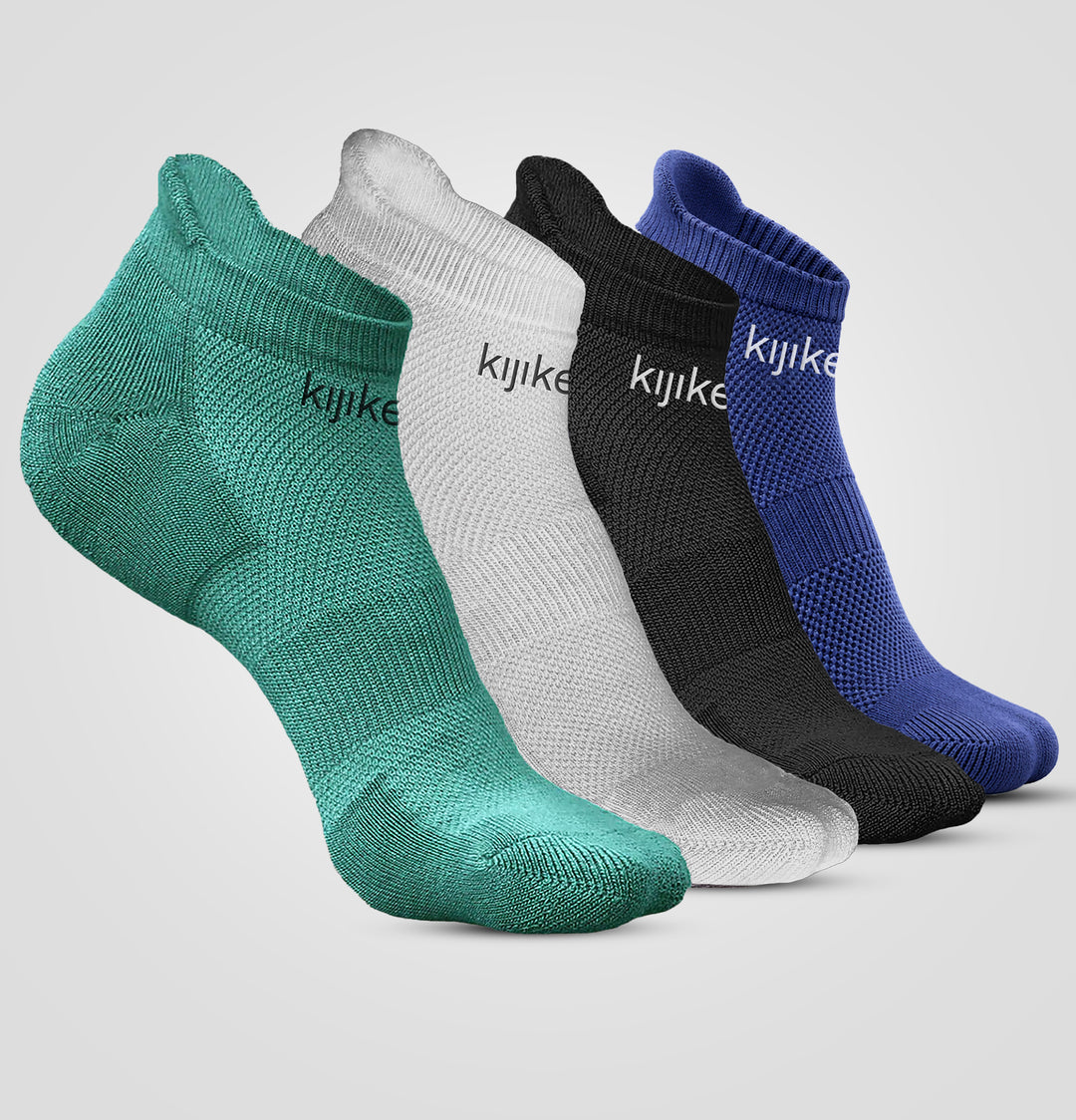Kijike Bamboo Unisex Ankle Socks. 4 Pairs