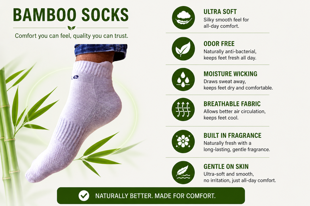 Kijike Bamboo Unisex Ankle Socks. 3 Pairs